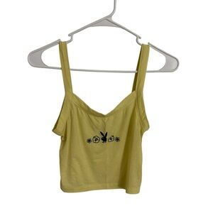 PLAYBOY Yellow Crop Top